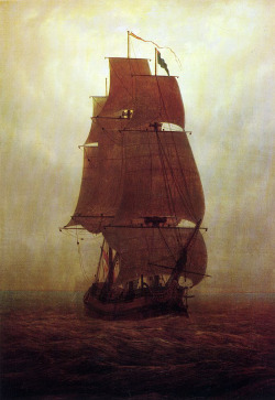  viα likeafieldmouse: Caspar David Friedrich - Sailing Ship