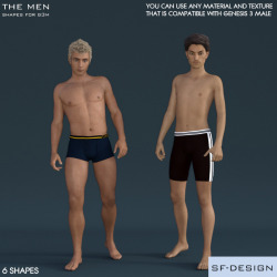  Need  some manly shapes for your Genesis 3 Male? This product