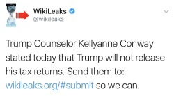 trumpgrets:  [image: tweet of wikileaks, a.k.a trump supporters’