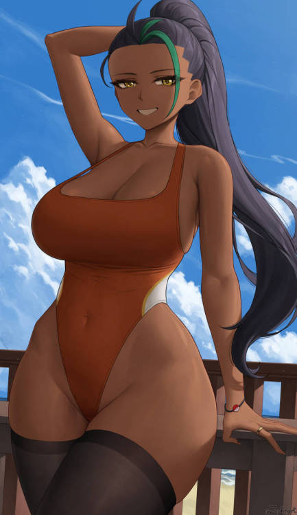 tokufan400:  darkscollection:  (via [Pokemon] Bikini Nemona (alt.)