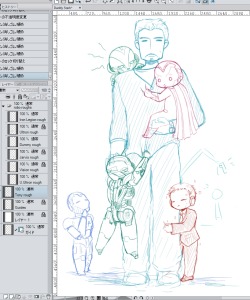 eikuuhyoart:  Daddy Stark print is coming along quite nicely…