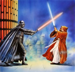 atomic-chronoscaph: Darth Vader vs Obi-Wan - art by Isidre