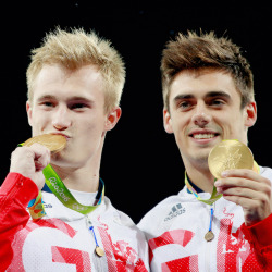 tomrdaleys:  Gold medalists Jack Laugher and Chris Mears of Great