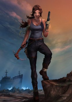 xombiedirge:  Lara Croft by David Delanty / Website