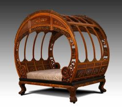 virtual-artifacts:  Moon Bed. ca. 1870-1880 Artist not identified