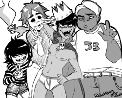 robotspacejelly:  Gorillaz Phase 2  It’s been a while since