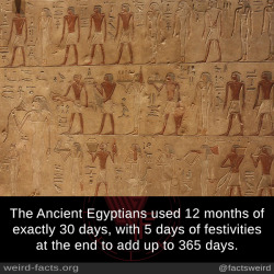 mindblowingfactz:The Ancient Egyptians used 12 months of exactly