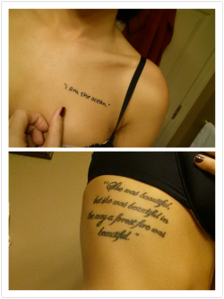 tattoolit:  Top Michelle K quote from her poem “I am the ocean