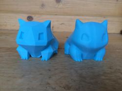 kawaiifinds:  Realistic or Low Poly Bulbasaur 3D Printed Planters.