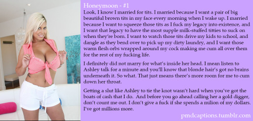 pmdcaptions:  Honeymoon: a cuckold story   I donâ€™t think this story got enough love. Itâ€™s maybe the best thing Iâ€™ve ever written.