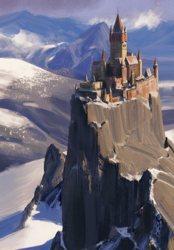 therealvagabird:  Castle sketches 001 - by Eli Maffei“The ledges