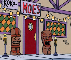 space-coyote:  I had to draw Hawaiian decor on Moe’s for Simpsons