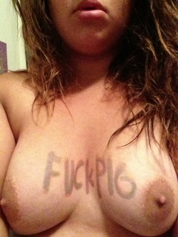 dirtyfuckpig:  daddieslittlepet:  dirtyfuckpig:  I love to see other fuckpigs following me ;) Fuckpigs of the world, unite!  I would love to have you play with my worthless tits  Then bring those sweet things over here so I can bite and lick them and