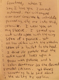 nirvananews: Kurt Cobain’s letter to Courtney Love. The two