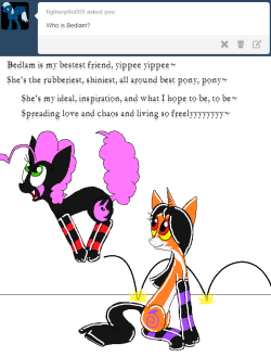 darkfiretaimatsu:  Who is Bedlam? She’s my bestest friend,