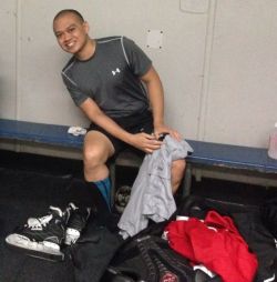 jdub49265:Skates, pants, pads, cups, socks, jockstraps…..must