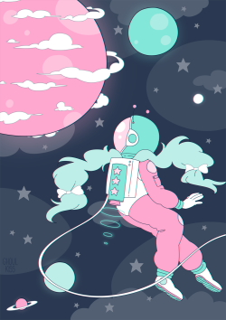 ghoulkiss:  space poster for college work *___*