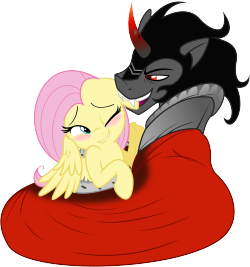 theponyartcollection:  Vector Sombra and Fluttershy - Shipping