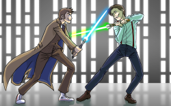 shippingdoctors10and11:  May the Timey-Wimey be with you by medli20