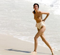 toplessbeachcelebs:Stanimira KolevaÂ topless at the beachÂ (August