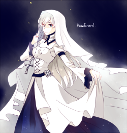 kumafromtaiwan:  Weiss trying Ruby’s stylewith Ruby