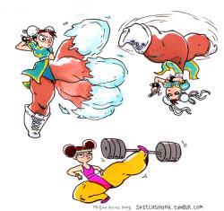 sketchshark:  Chun Li sketchbook doodles. 