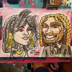 Doing caricatures at the Black Market in Cambridge, MA!  Just