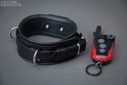 discerningspecialist:  DSG - LEATHER SHOCK COLLAR http://www.discerningspecialist.com/bdsm-gear/restraints/52-dsg-leather-shock-collar