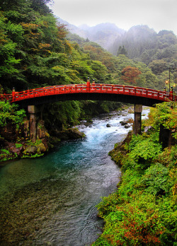bluepueblo:  Red Bridge, Nikko, Japan photo via larks 