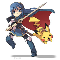 cubewatermelon:  Three more Fire Emblem - Pokemon crossover commissions