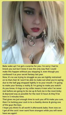 andic69:  #Hotwife #Forced #Cuckold #Chastity #Caption  Can I