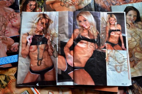 stickyspunkypages:  StickyPages: Anneli: the jizzwrecked aftermath.  Looking good after six loads 