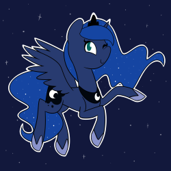 princessnoob-art:  Tried out Luna in a different art style! 