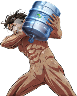 Individual transparent PNGs of Rogue Titan, Levi, Mikasa, and