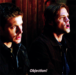 redstainedledger:  Dean: Uh, Sam? You're not a lawyer.Sam: I