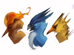 alradeck:  Some legendary bird doodles- My main rig/ computer’s