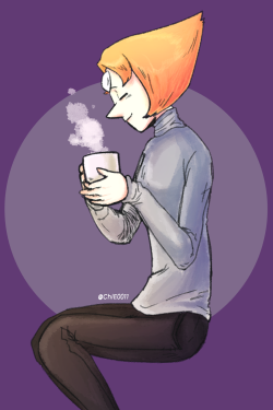 chie-song:  pearl resting and drinking coffeeI just wanted to