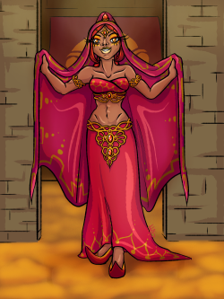 strugglebusart: A gerudo wedding dress because that’s… just