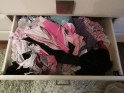 herpantiesdrawer:  faggot53:A peek in Sarah’s panty drawer.