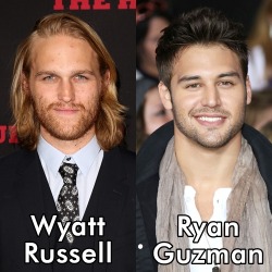 hotfamousmen:  Wyatt Russell and Ryan Guzman  