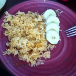 #YouKnowYouMexicanWhen you eat your arroz con banana. #mexican