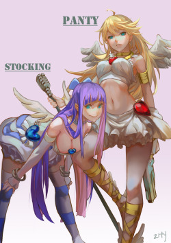 my-stocking:  「Panty＆Stocking」/「Z.H.Y」のイラスト