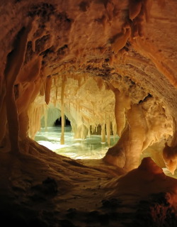  Entrance to Sintersee underground lake, Tropfsteinhöhlen Cave,