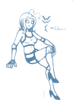 theshiningd:  Burnt myself out on this one. Meet WWE-Chan. She’s