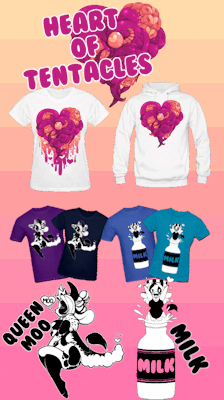 madamsquiggles:New shirts out on my Spreadshirt! Heart of Tentacles,
