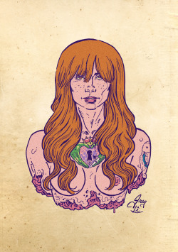 gengiskahn-universe:Hattie Watson zombie bust - my fanart - GengisKahn