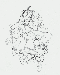 glaciarkingdom:  just a sketch of an Alice I want to paint c: