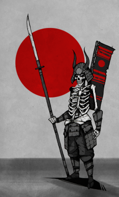 thepsychosheep:  Naginata Skeleton.I have a thing for samurai