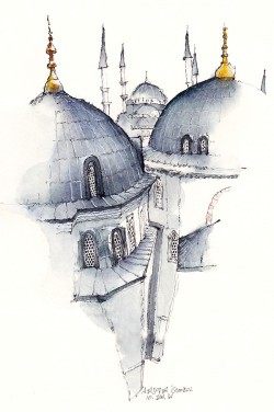 islamic-art-and-quotes:  Istanbul (Drawing)Originally found on: