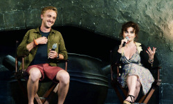 waitingondhr:  Tom Felton and Helena Bonham Carter, 06/19/14